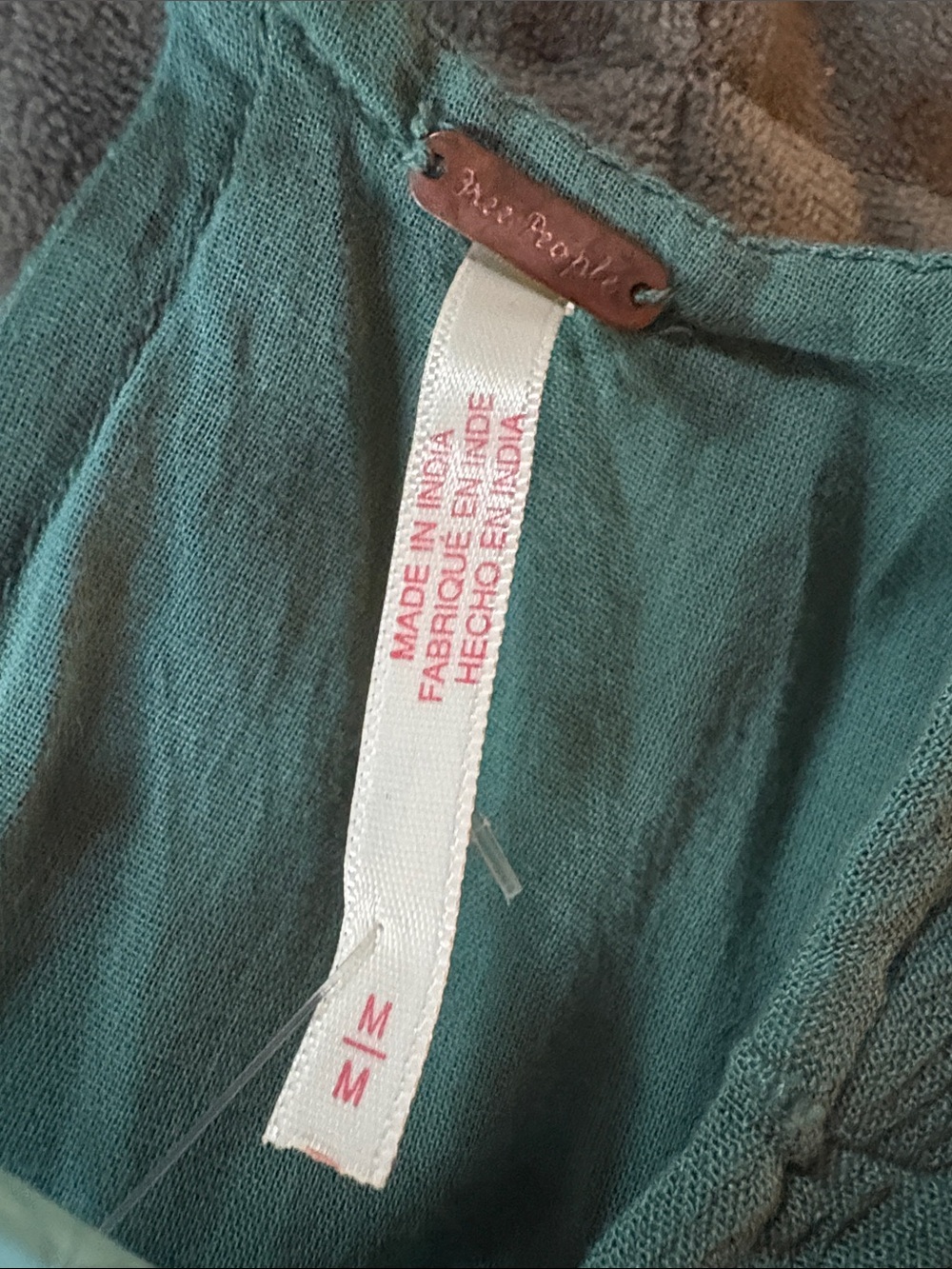 Free People Teal Green V-Neck Ruffled Maxi Dress - Picture 5 of 5